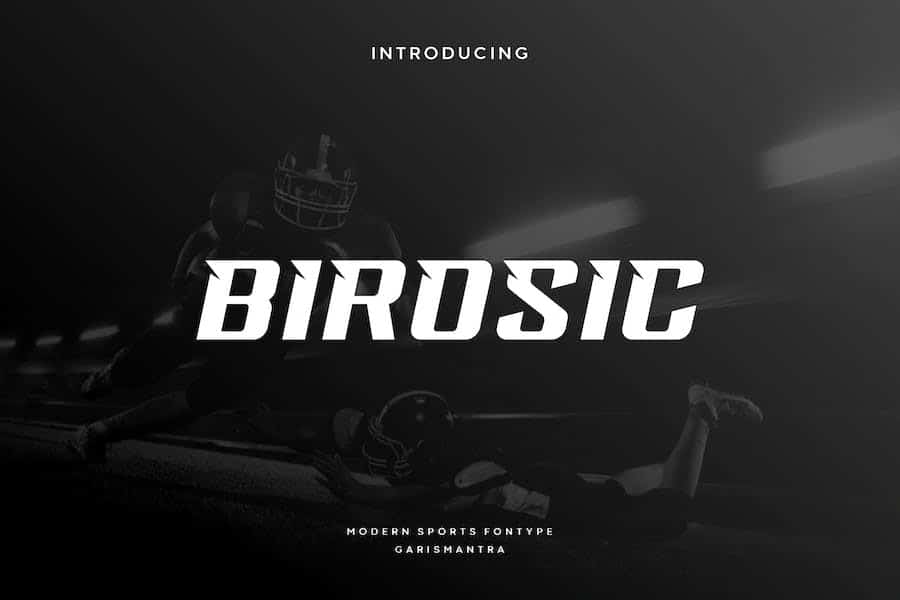 A modern sports font for speed