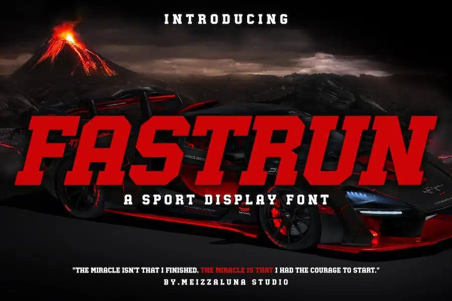 A sports font with powerful looks