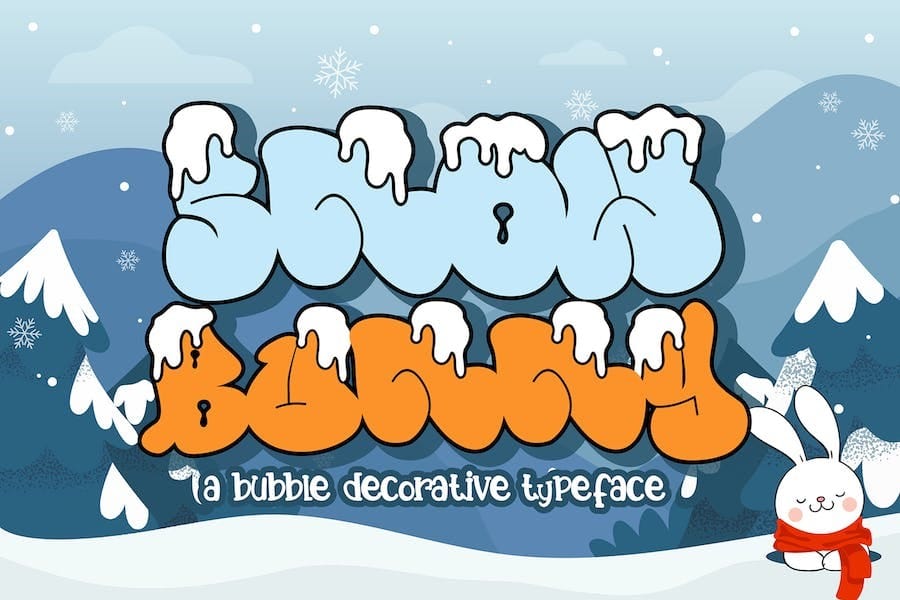 A bubble decorative typeface for your next creative tasks