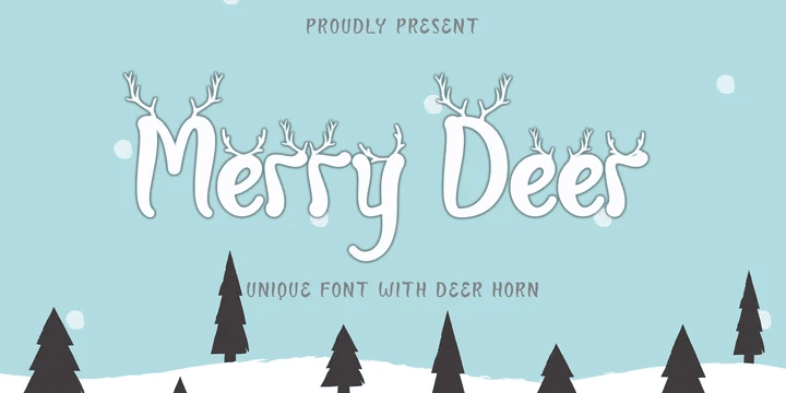 A unique font with deer horns shape