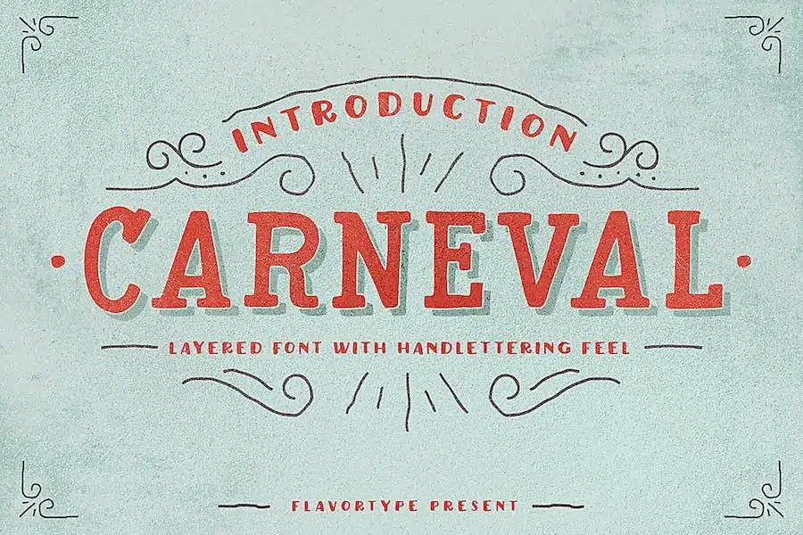 A layered font with handlettering feel