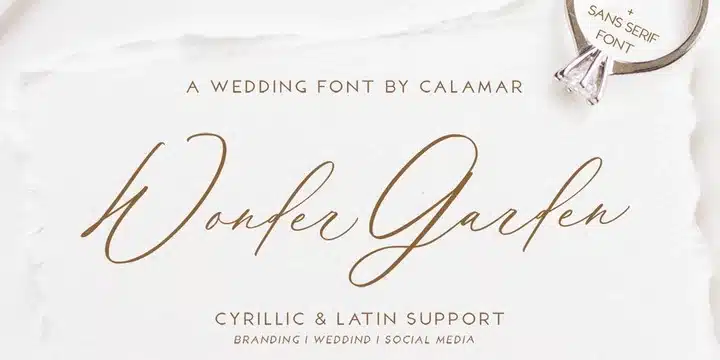 A unique wedding font for designers