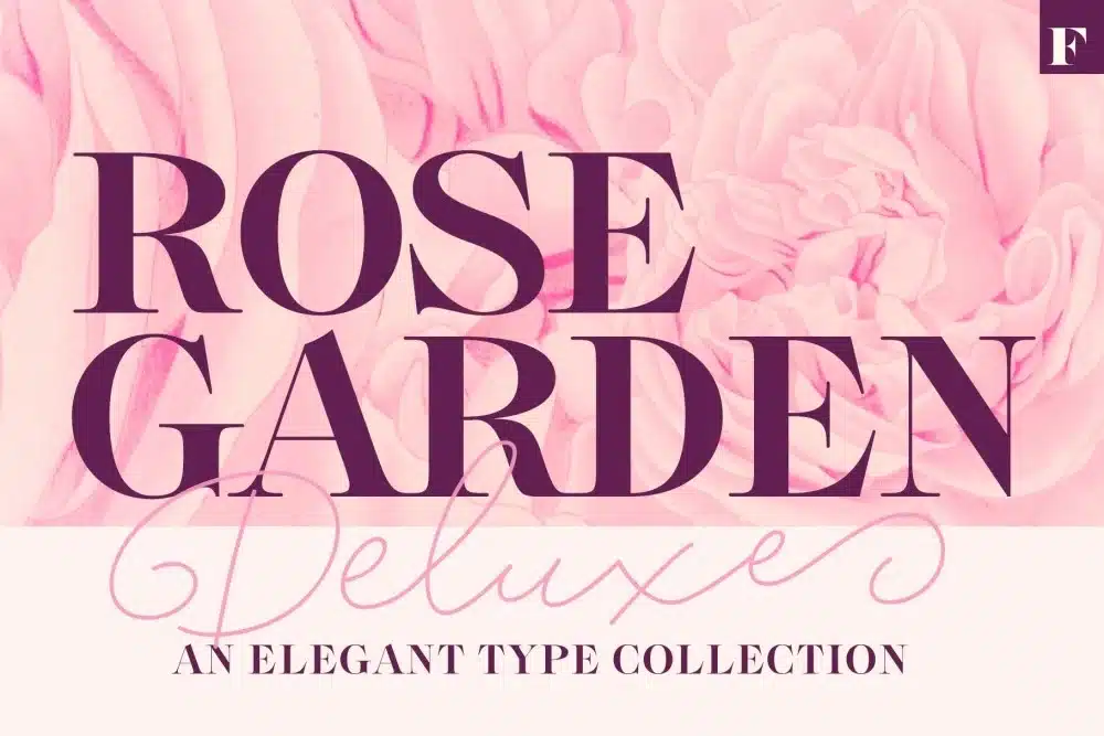 An elegant font with unique colors used