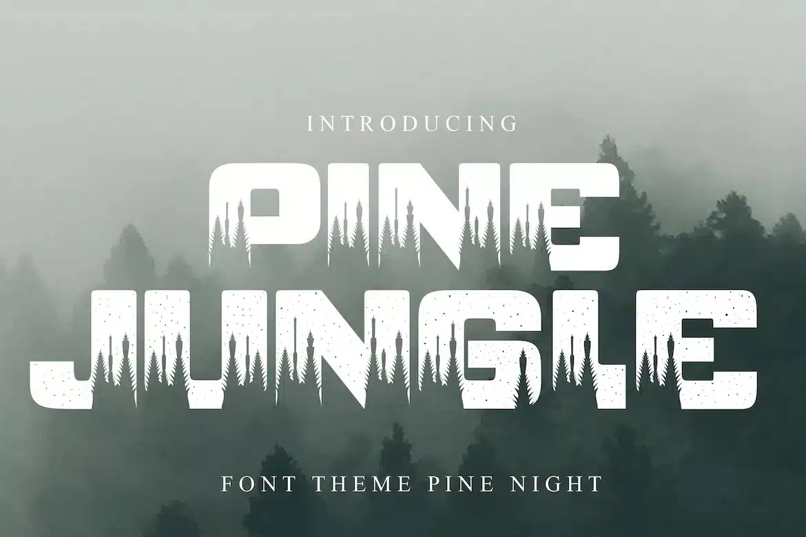 A night theme pine font