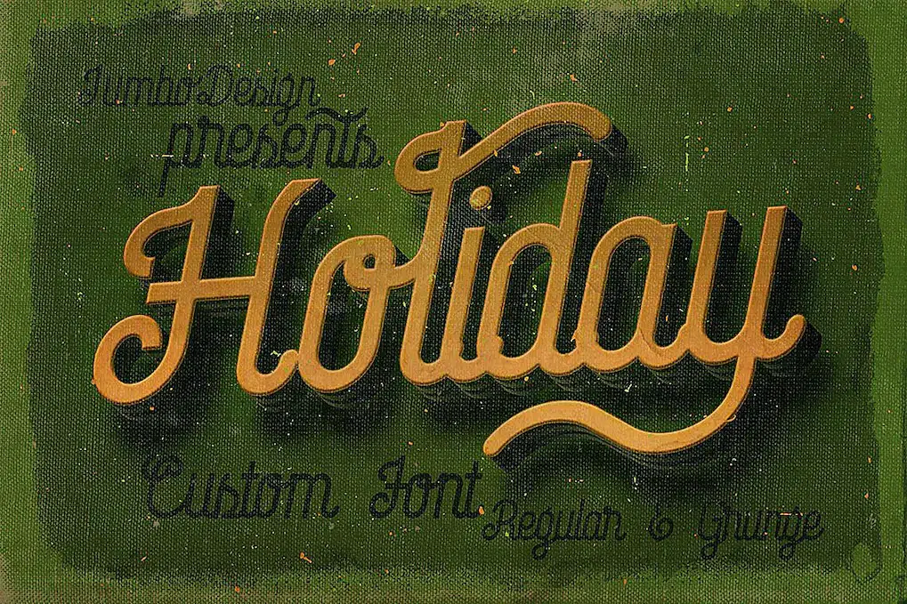 Holiday fonts - a creative looking typeface