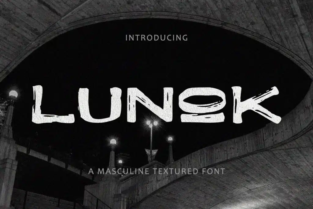 LUNOK | All Caps Brush Font