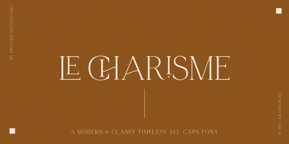 Le Charisme – A Modern Charismatic All-Caps Serif