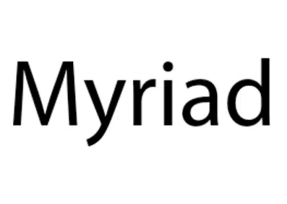 Myriad is a professional and elegant font