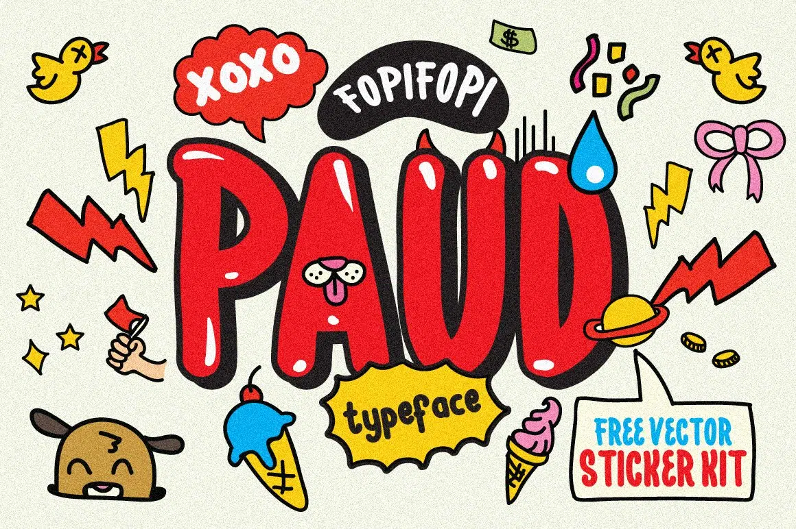 Cute Sticker Pack With Hipster Elements Big Creative Set Including