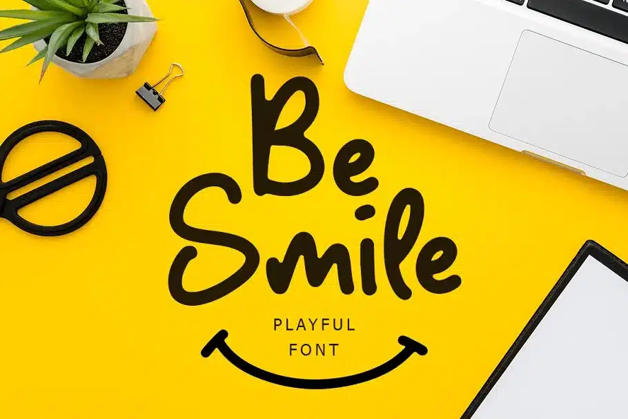 A happy font with unique colors used - Smile Fonts