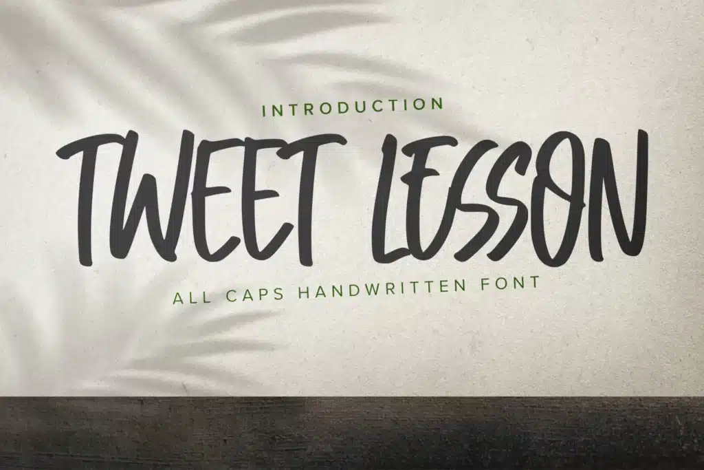 Tweet Lesson - All Caps Handwritten Font