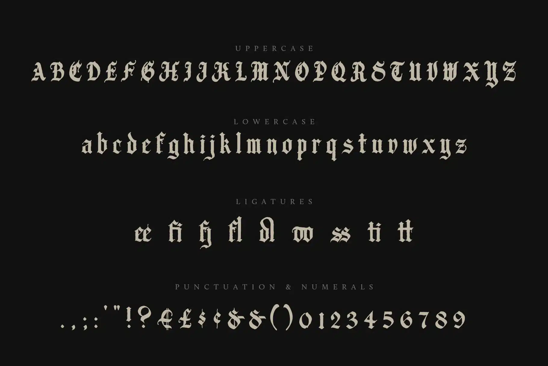 An elegant and eye-catching tattoo font