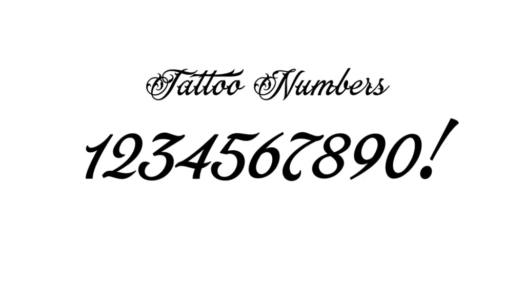 Tattoo Number Fonts