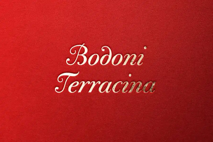 Bodoni Terracina Embroidery Font