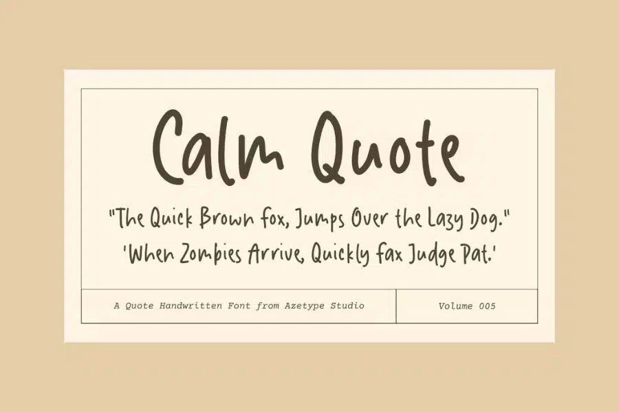 Calm Quote Font