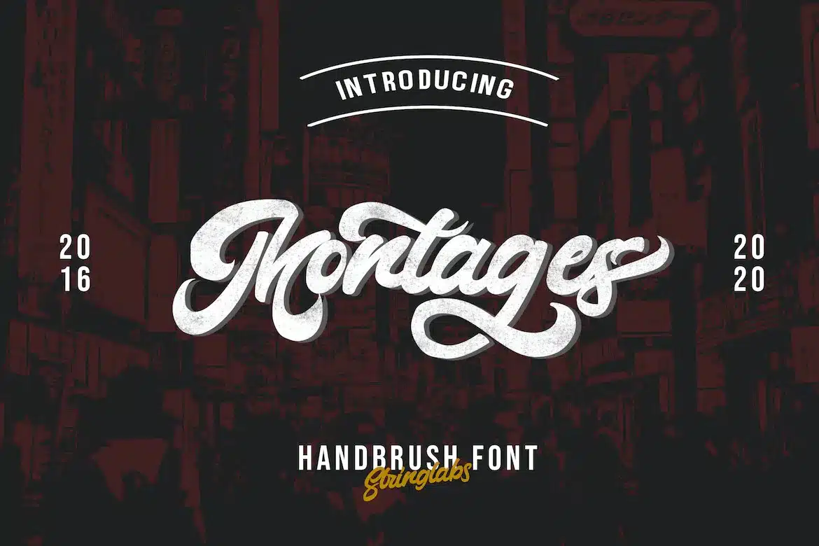 A handbrush Collage font