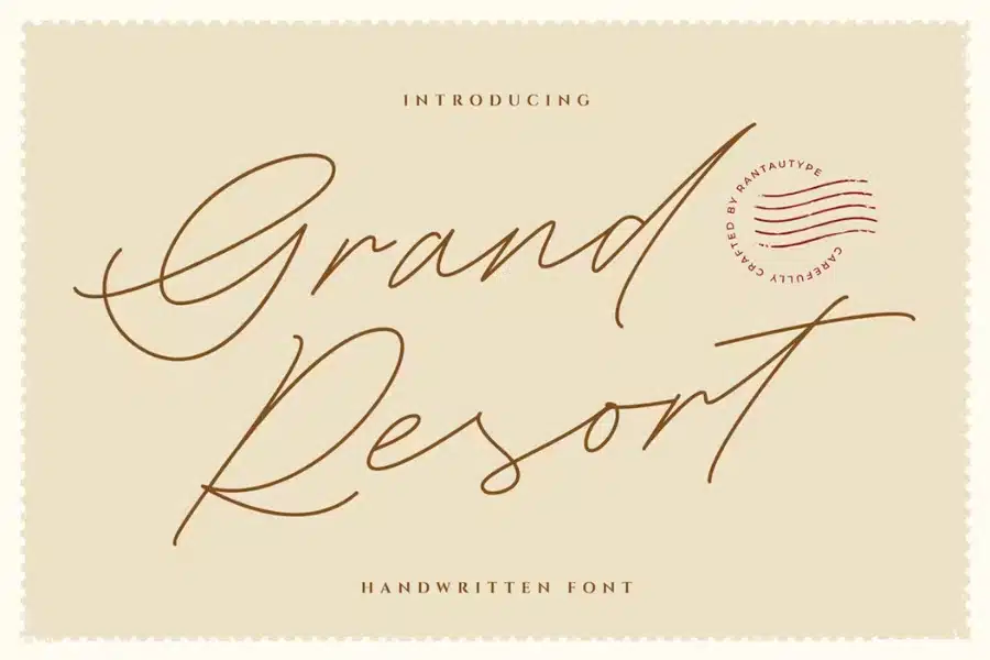 Grand Resort Quote Font