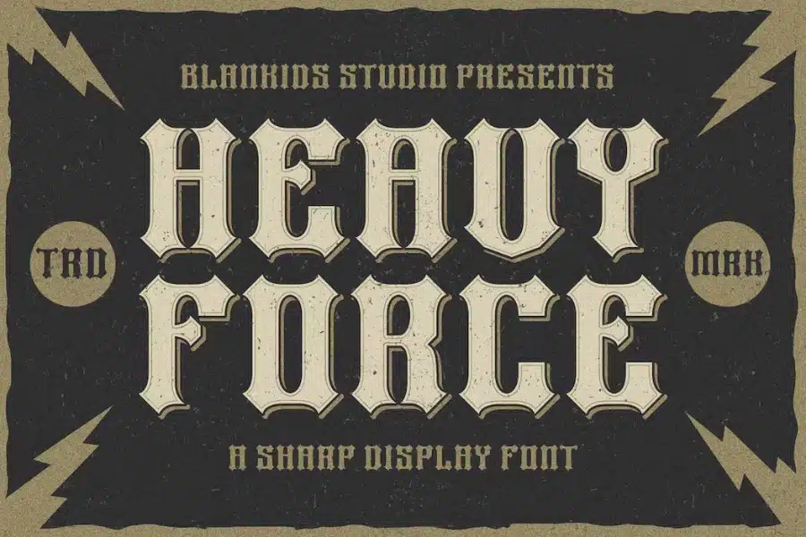 Heavy Force Sharp Fonts