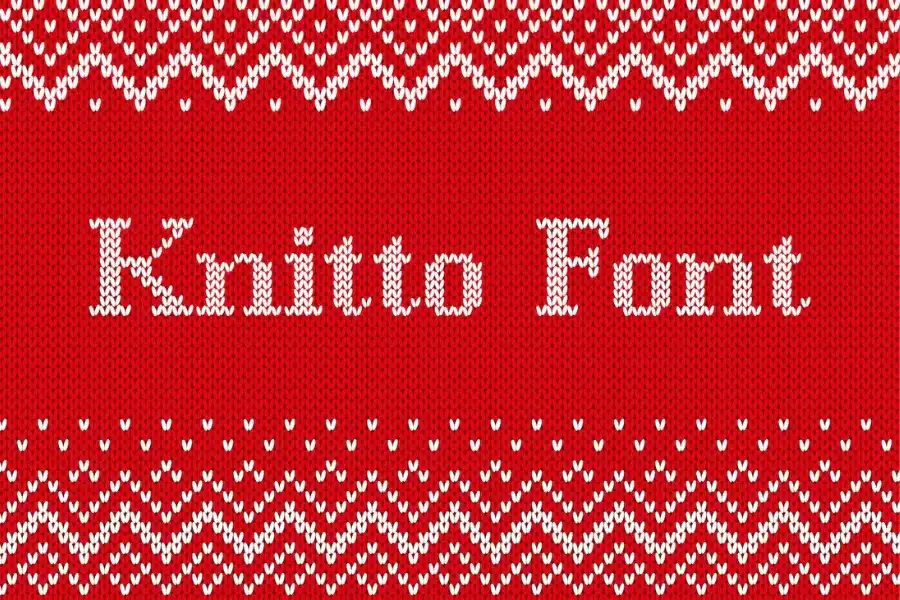 Knitto Embroidery Font