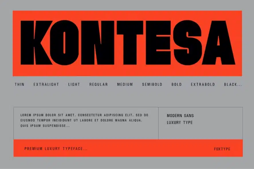 Kontesa - Best Swiss Font