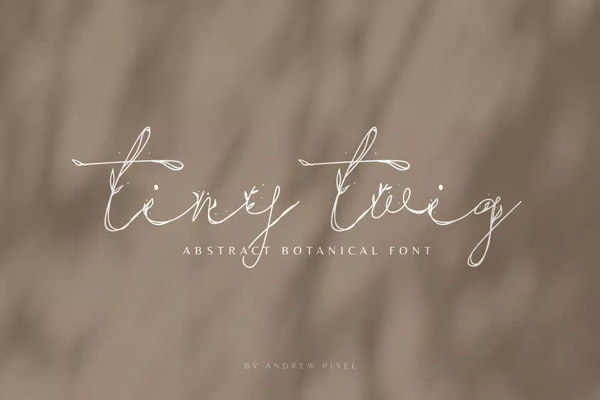 An abstract Botanical leaf font