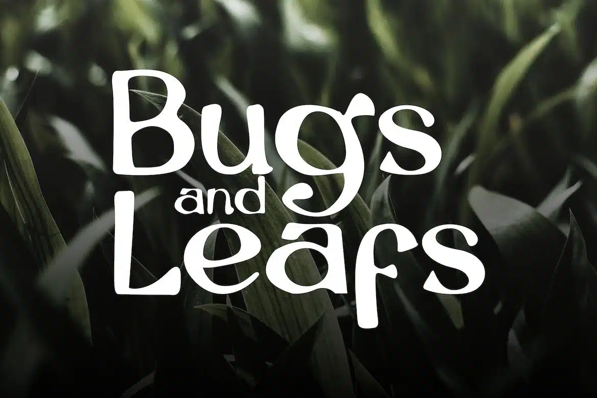 Bugs and leaf font