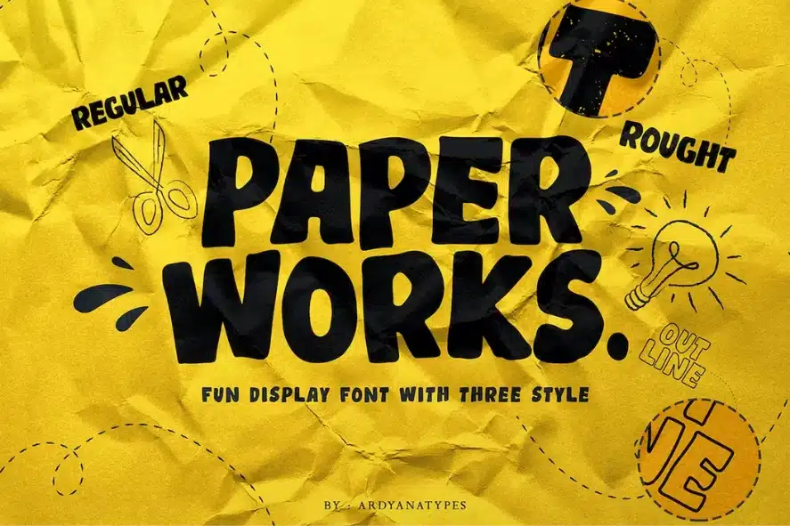 Paper Works Origami Font