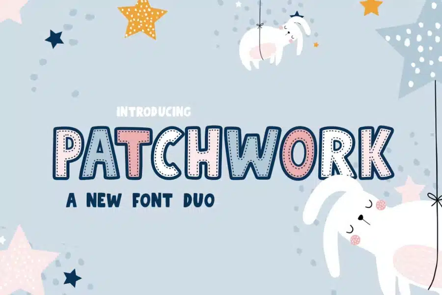 Patchwork Embroidery Font