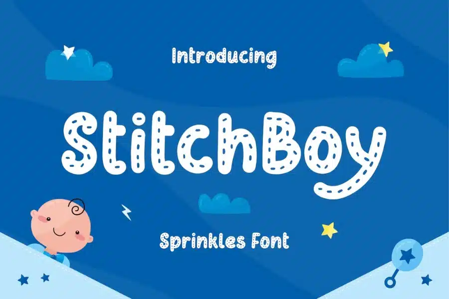 Stitch Boy Embroidery Font
