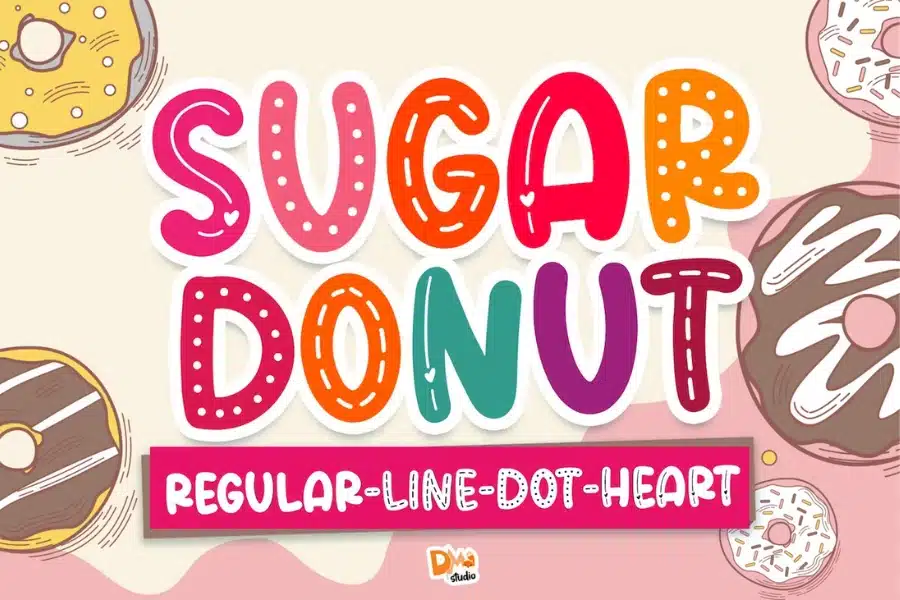 Sugar Donut Embroidery Font