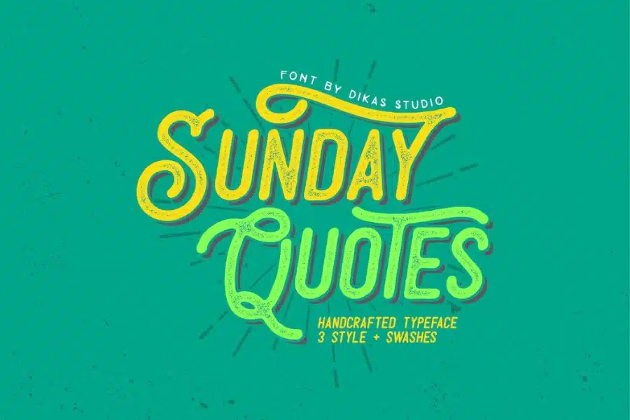 Sunday Quote Font