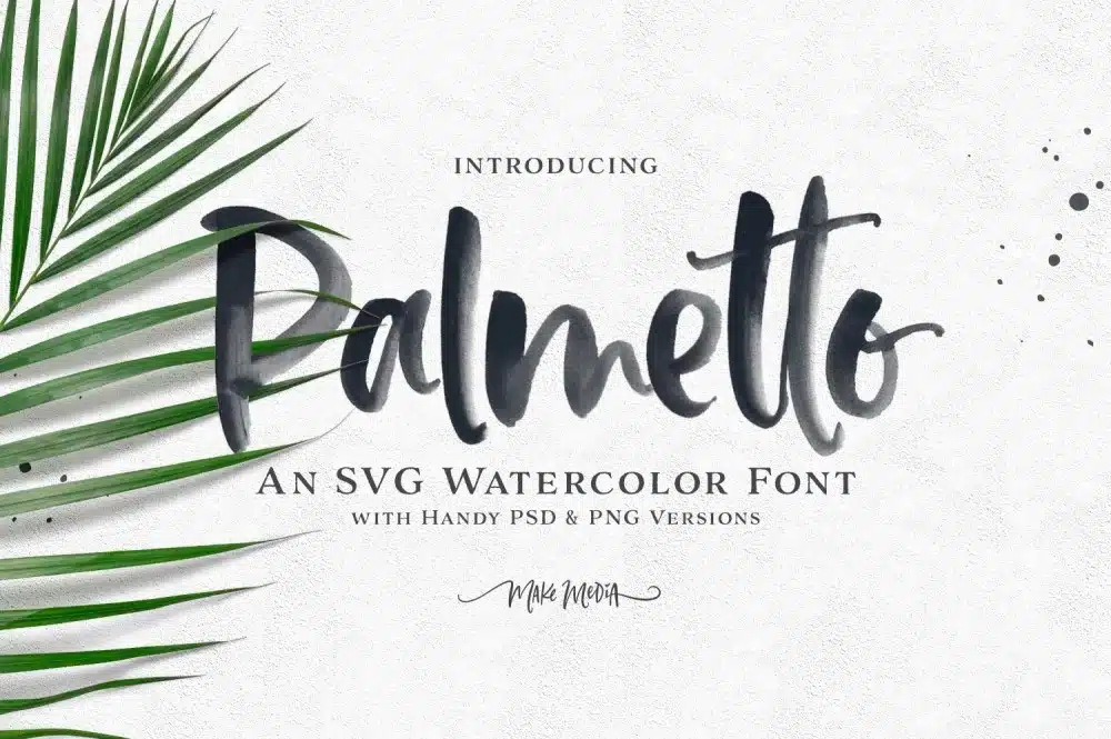 An elegant watercolor textured font