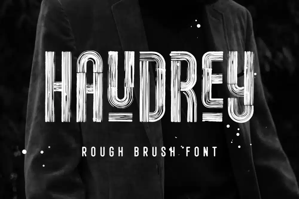 A rough brush textured font 
