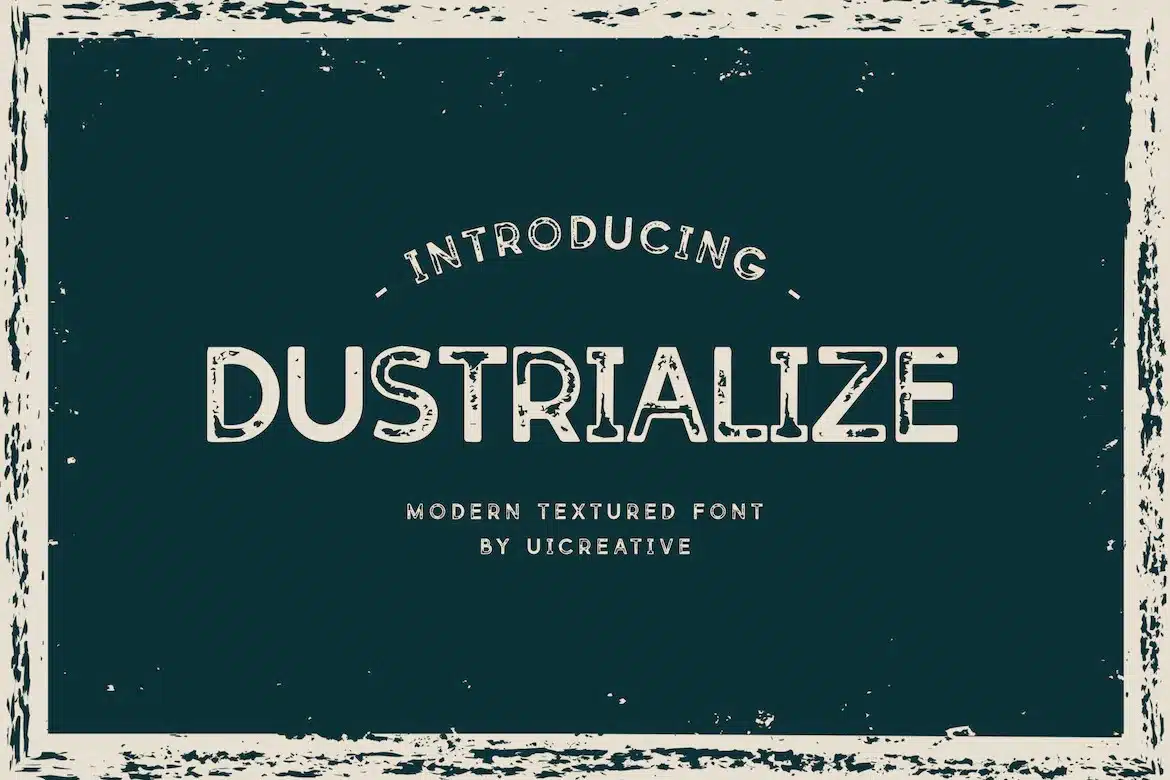 A modern textured font 