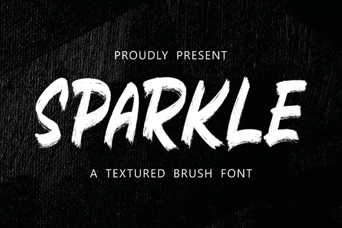 A textured brush font