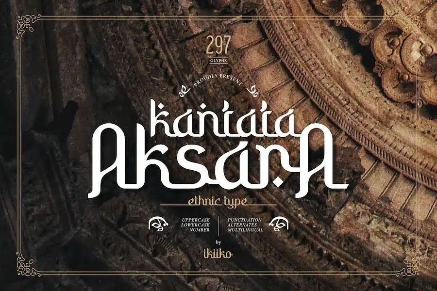 A kantata Aksara Yoga font