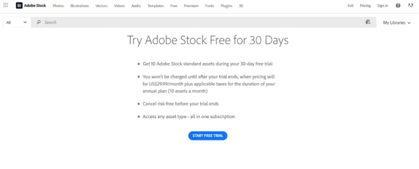 Adobe Stock Free Trial