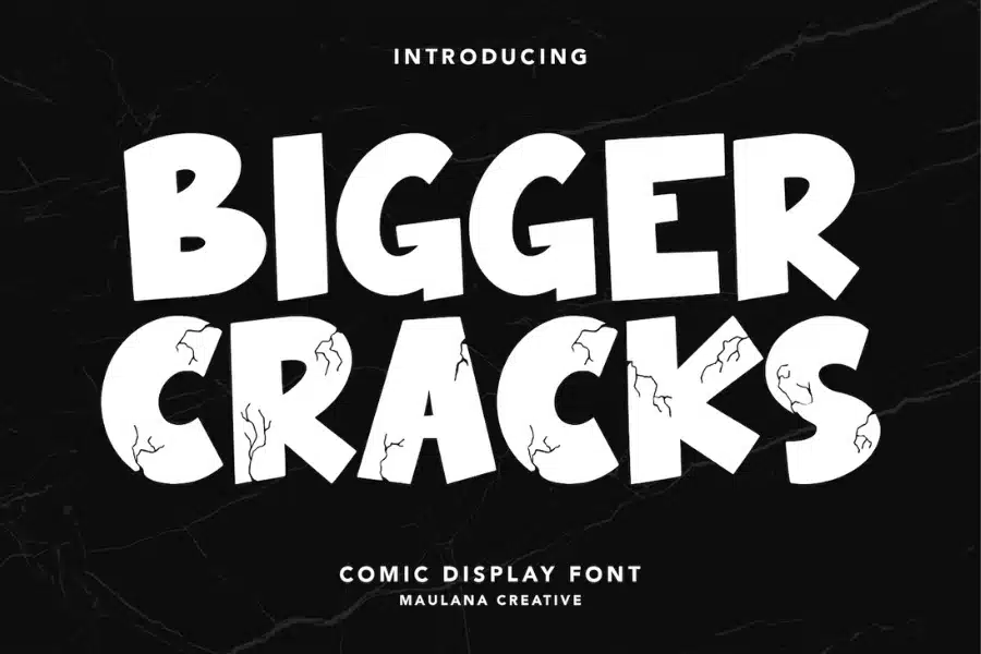 Bigger Cracks Cracked Font
