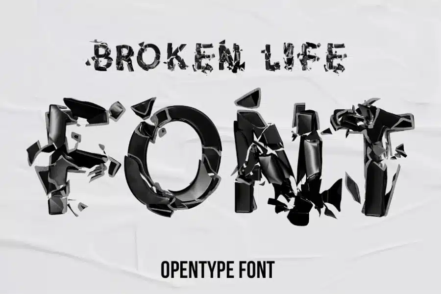 Broken Life Cracked Font