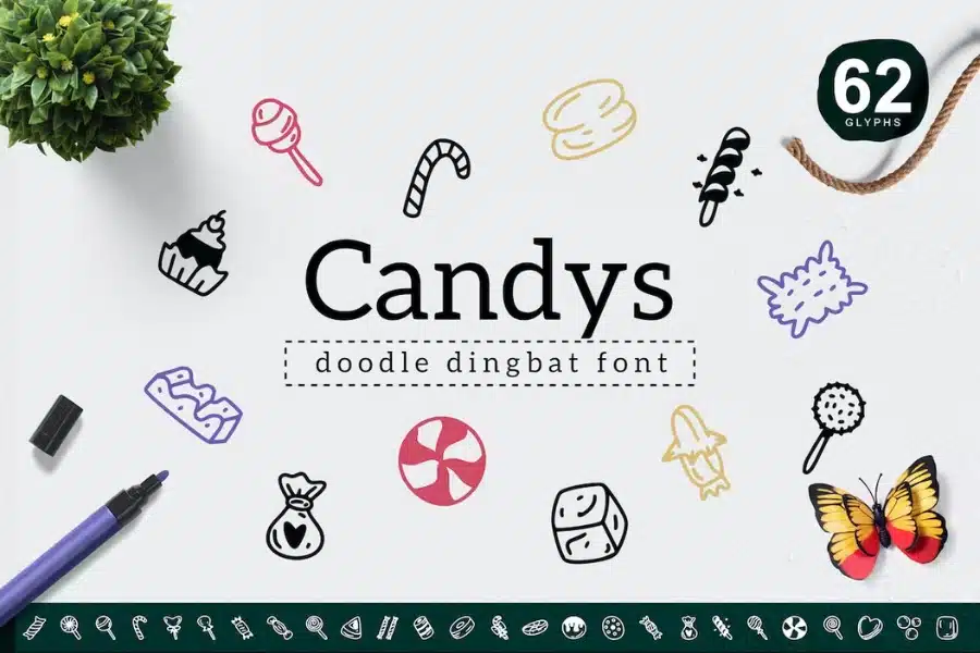 Candys Dingbat Candy Font