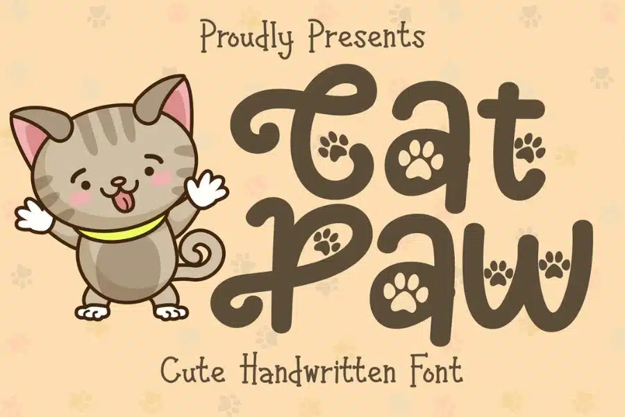 Cat Paw Cat Font