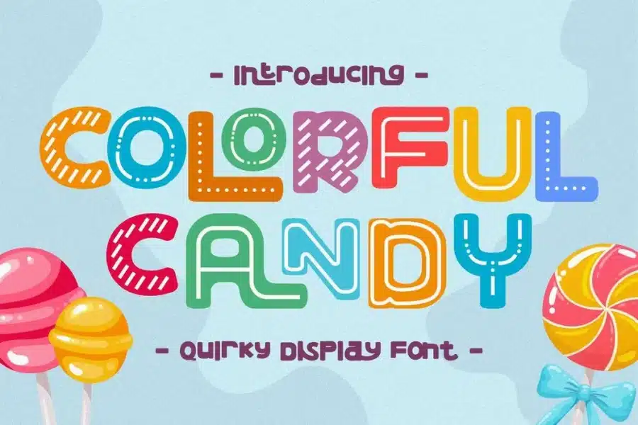 Colorful Candy Color Font