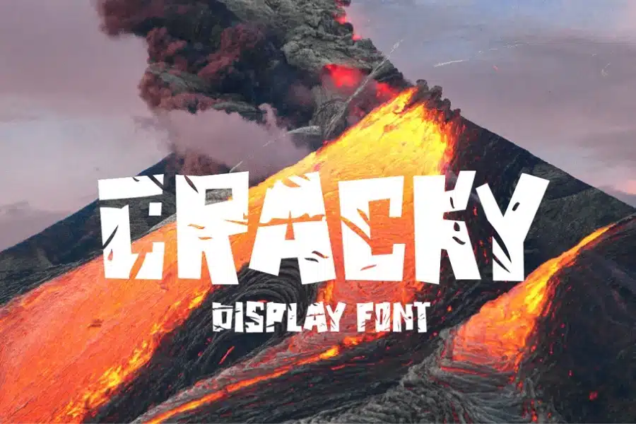 Cracky Display Cracked Font