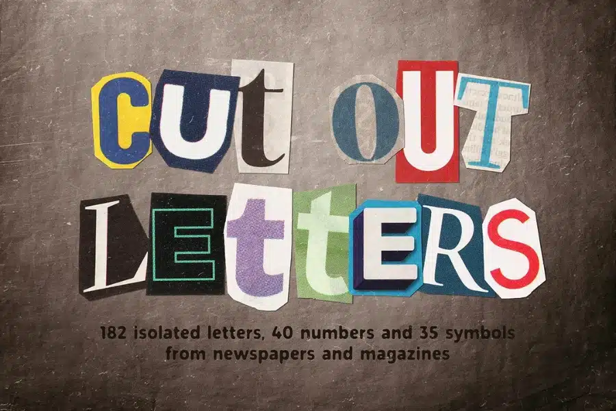 Cut out Letters Font
