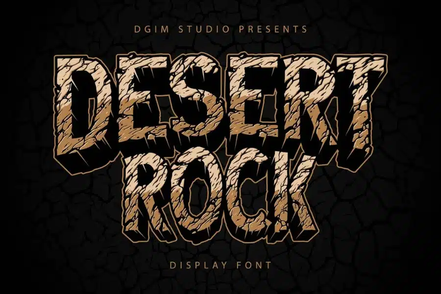 Desert Rock Cracked Font