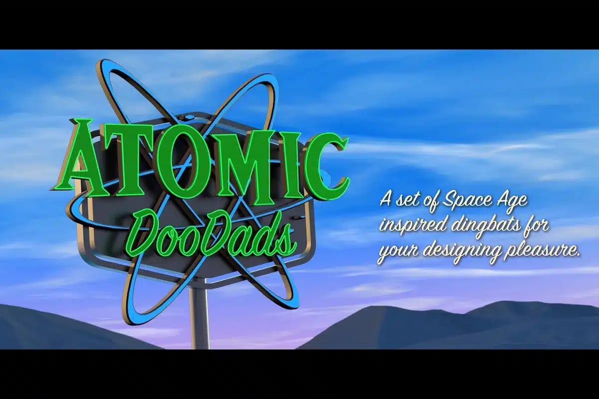 An atomic Doods Diner Font