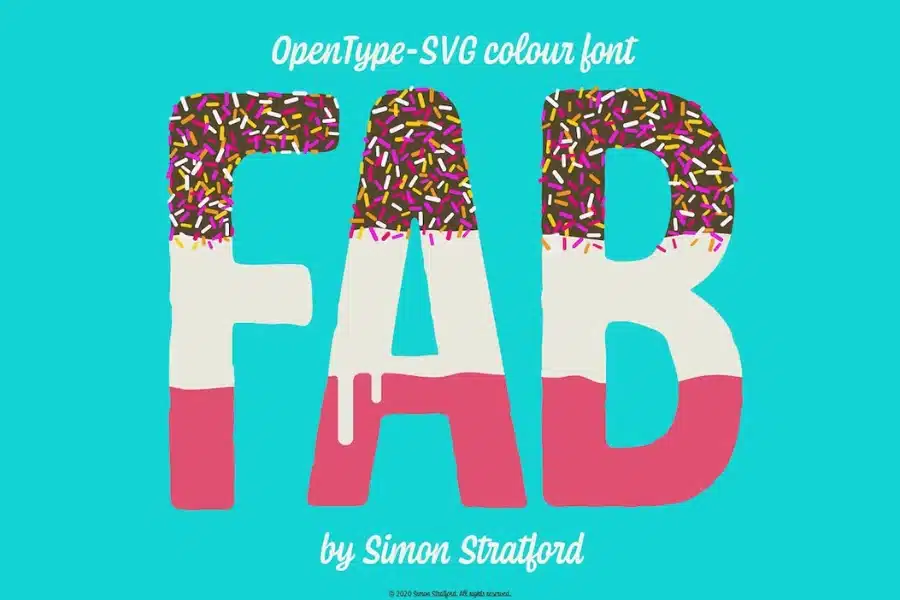 Fab Ice Color Font