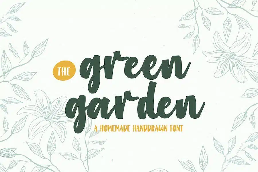 A Homemade Handdrawn Garden Font
