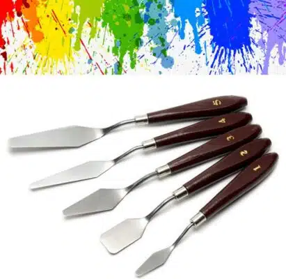 12 Palette Painting Knives Set Case Stainless Steel Art Mix Paint Artist  Canvas