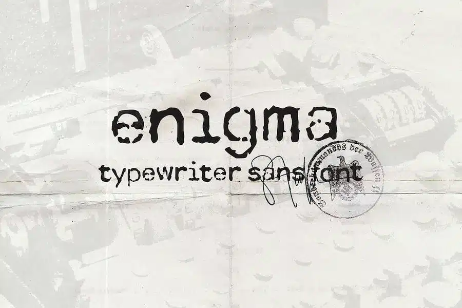 A typewriter German Font